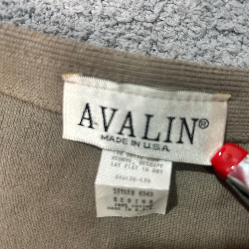Avalin Knit Vest Vintage Medium Taupe Tan Coastal Grandmother Y2K 90s - Picture 2 of 6